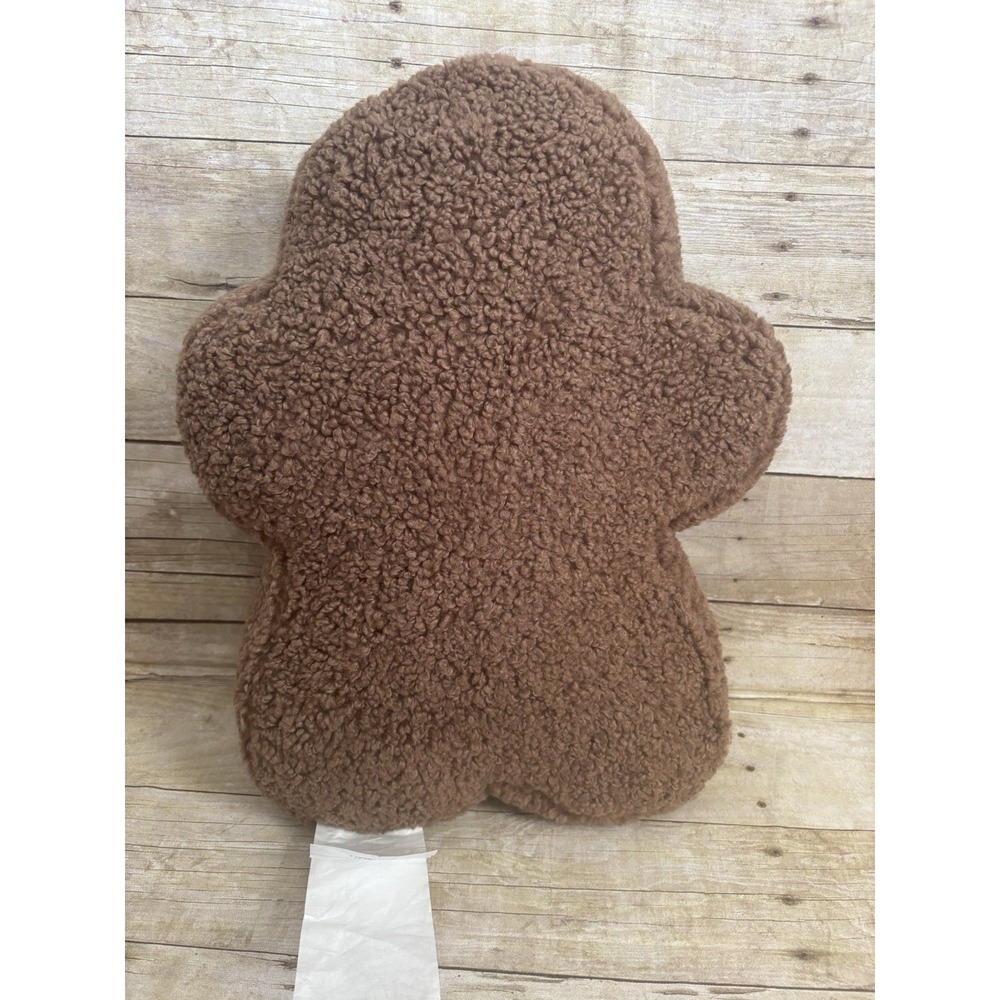 Kirklands Gingerbread Man Shaped Pillow‎ Christmas Seasonal Holiday Decor 18"H - Picture 2 of 4